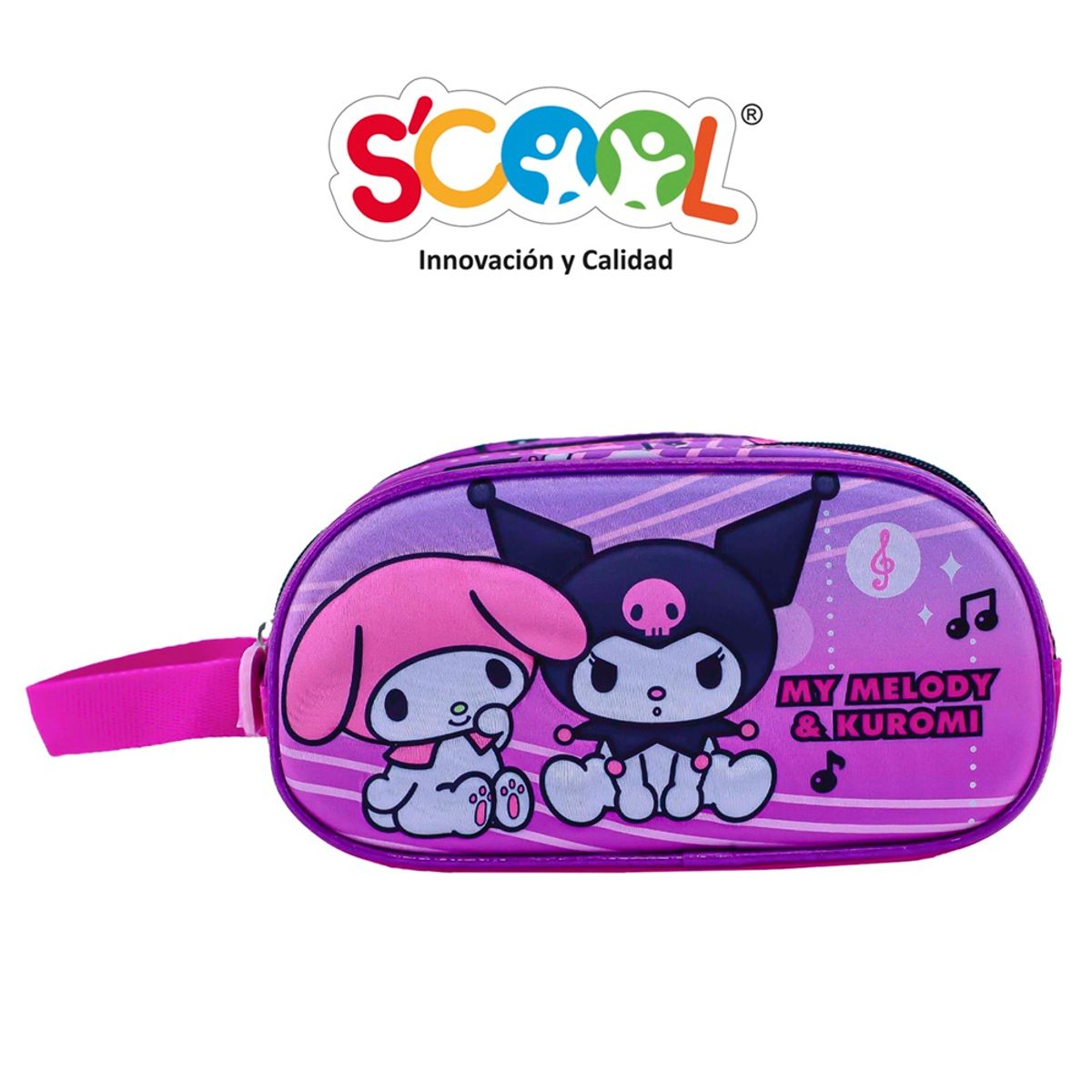 SCOOL - CARTUCHERA SCOOL MAGIC 3D KUROMI & MY MELODY