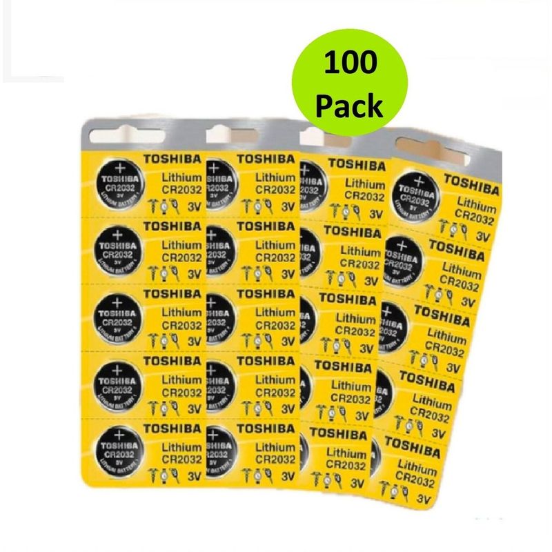 TOSHIBA - PILAS CR2032 3V LITIO X 100 UNIDADES TOSHIBA