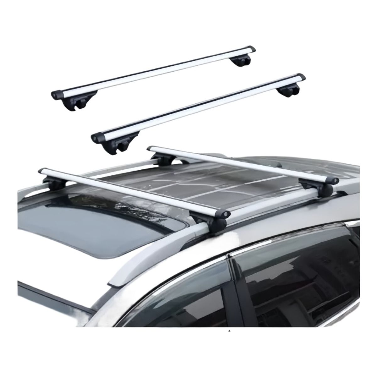 U BUY - Barra Porta Equipaje Universal Aluminio +llave 120 Cm