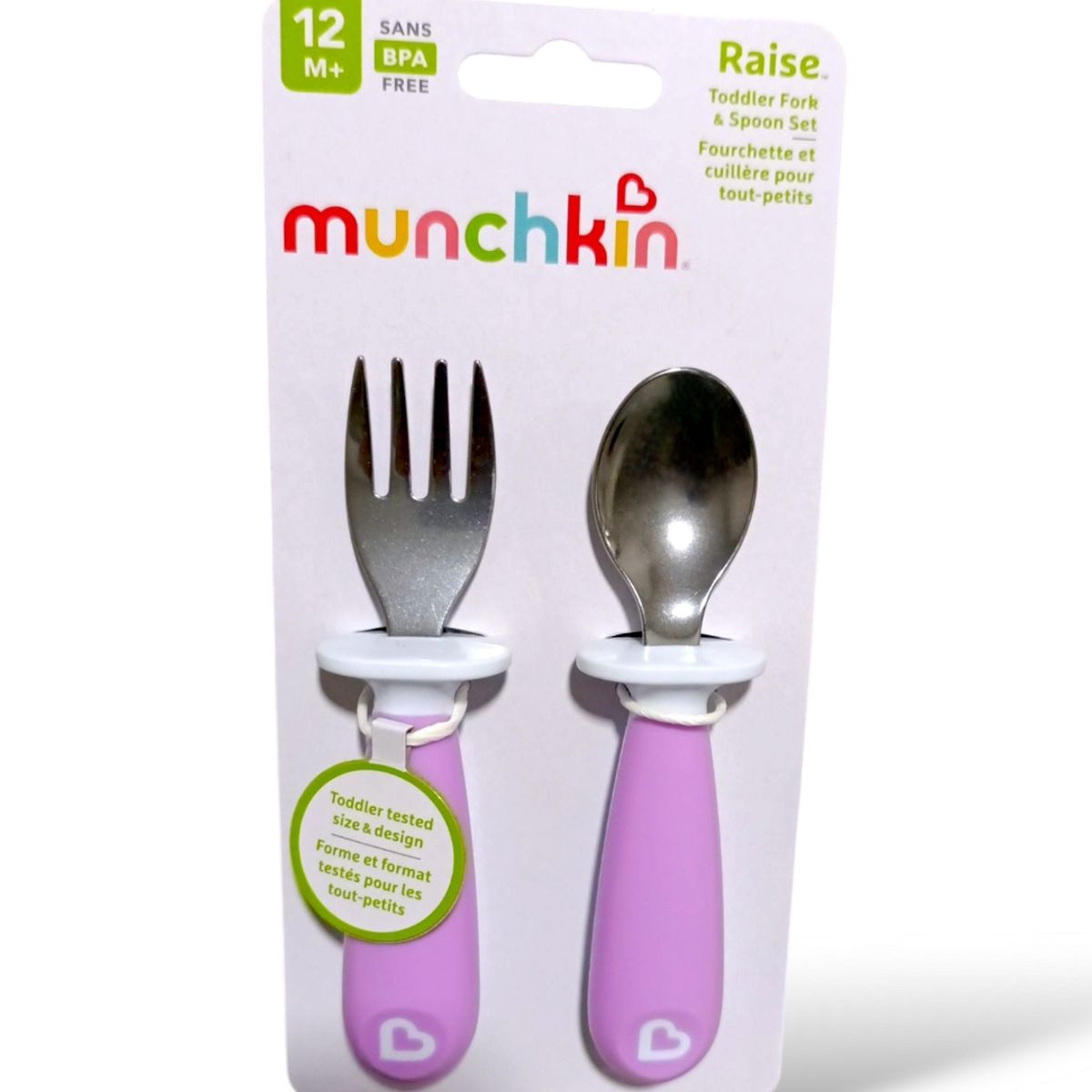 MUNCHKIN - Munchkin - Tenedor y cuchara pack Raise para niños pequeños