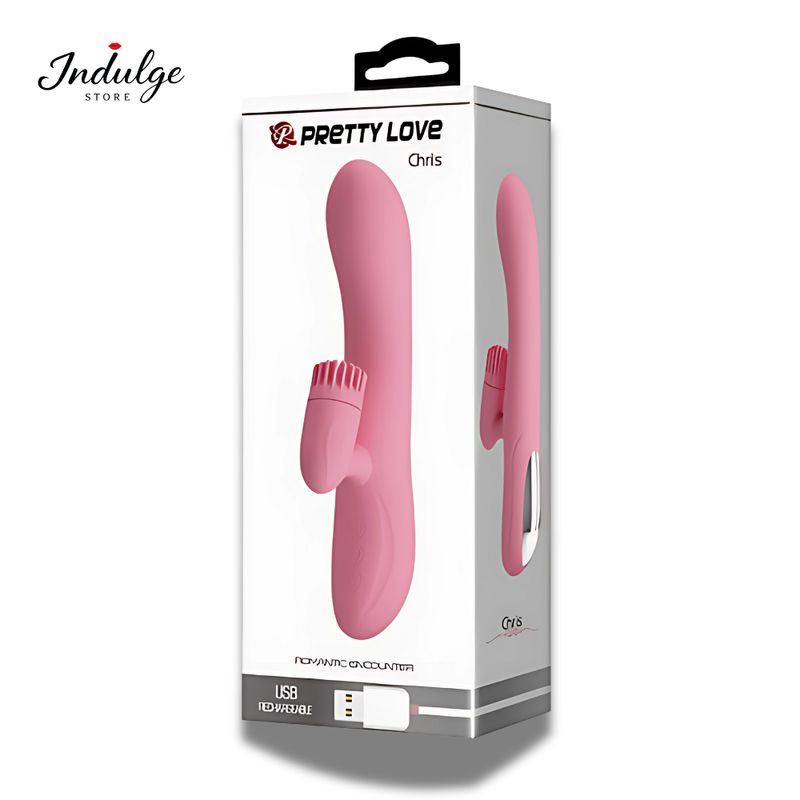 PRETTY LOVE - VIBRADOR SEXUAL CHRIS DUAL ROTA VIBRA Y RECARGABLE
