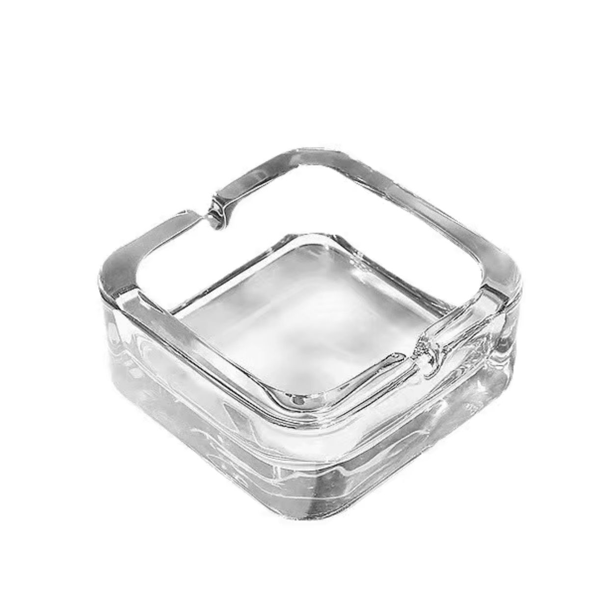 PENTHA - Cenicero de Vidrio Cristal Cuadrado Pack X3