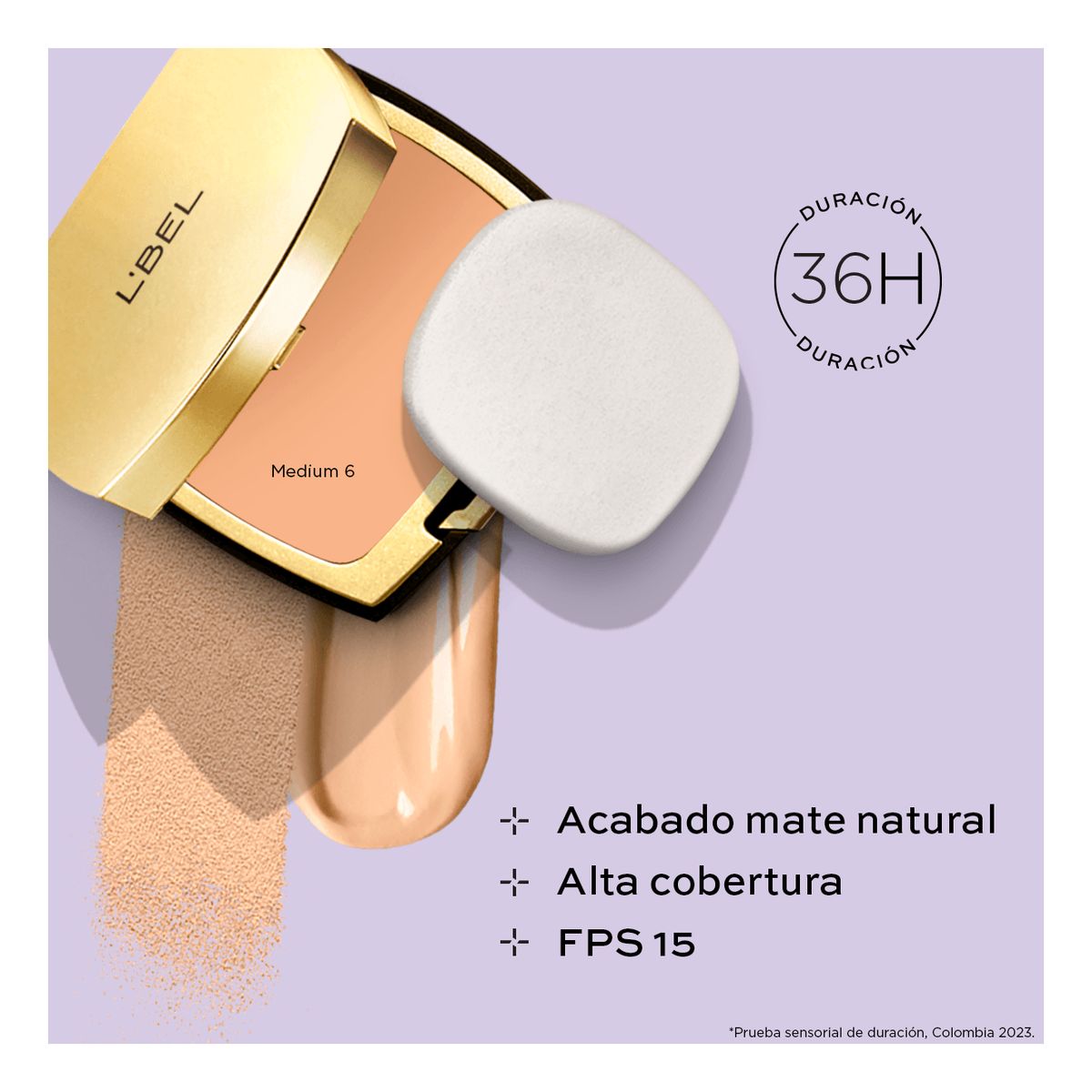 LBEL - Polvos compactos con vit E doble uso Divine Lbel piel clara