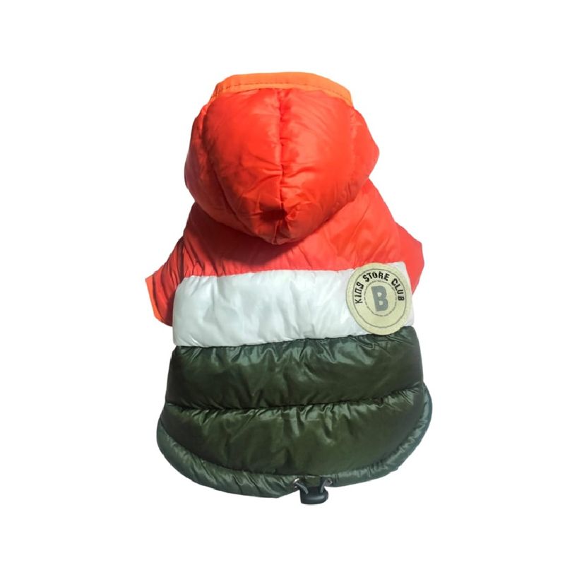 GENERICO - Casaca impermeable ccapucha para perros y gatos naranja X0