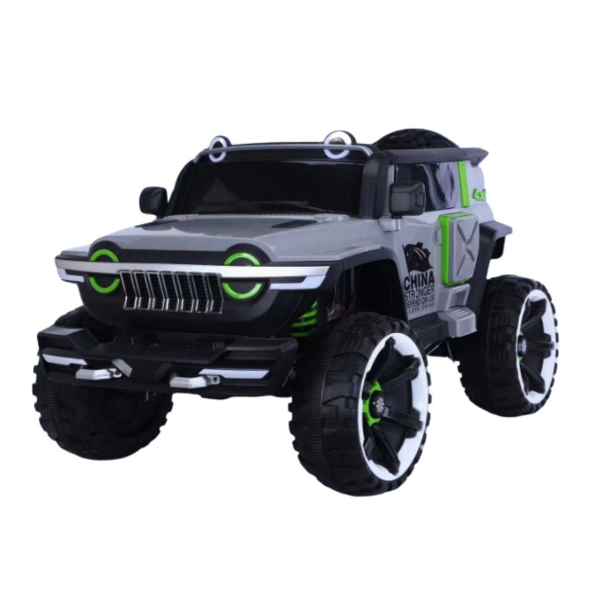 GENERICO - Super Carro 4x4 Grande Electrónico para Niños Color Plomo