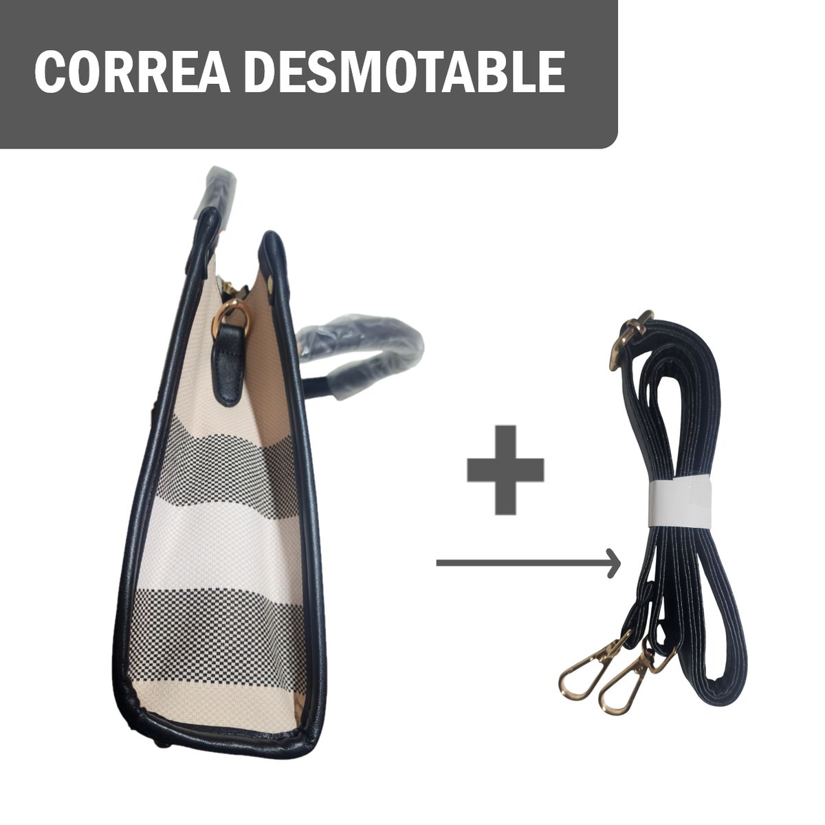 GENERICO - Bolso Cartera de Mano con Correa de Hombro Diseño Casual Elegante