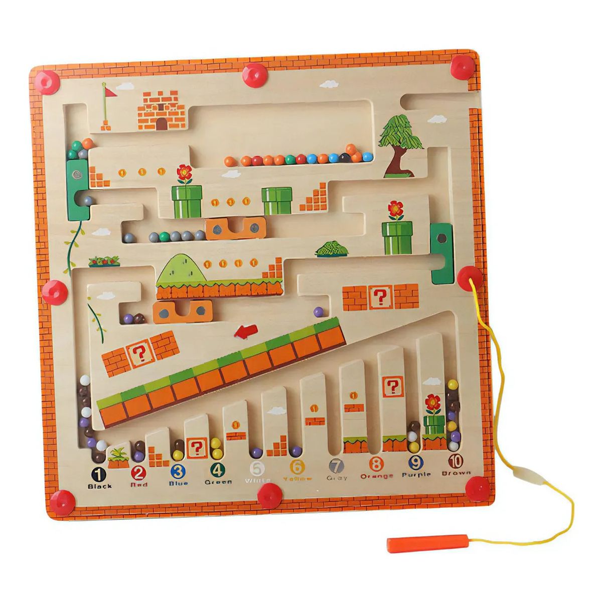 PUREPOWER - Tablero Magnético De Clasificación De Colores Montessori Toy