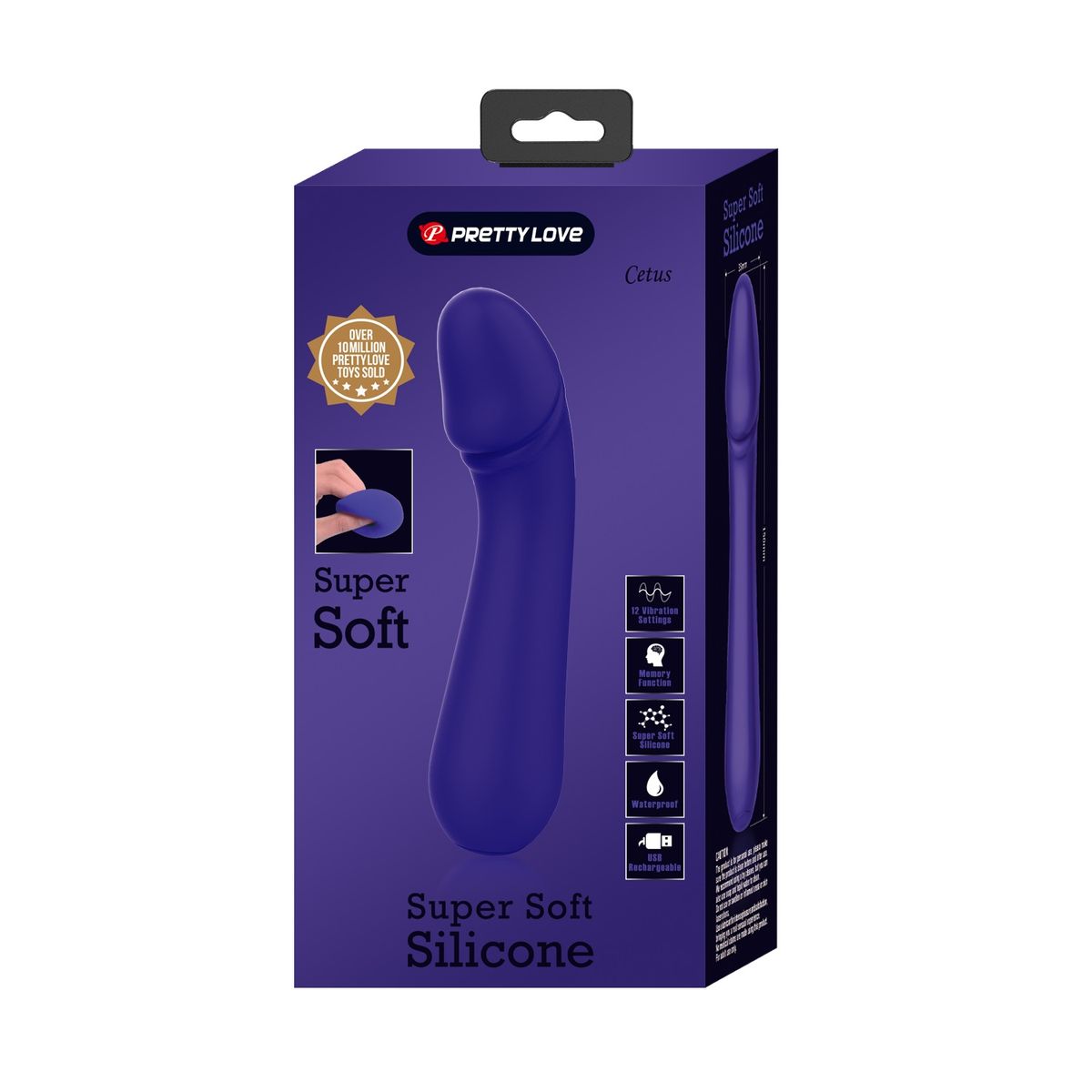 PRETTY LOVE - Vibrador Mujer Punto G Silicona Cetus Super Suave Morado Carga USB