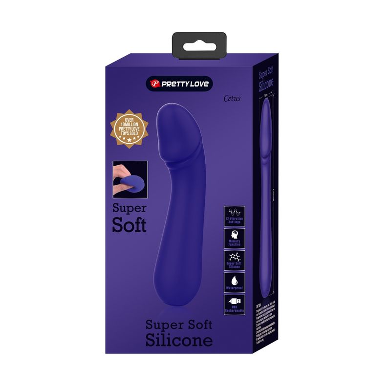 PRETTY LOVE - Vibrador Mujer Punto G Silicona Cetus Super Suave Morado Carga USB