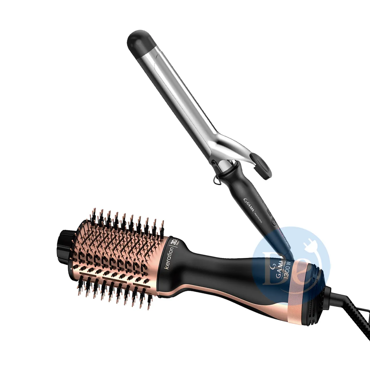 GAMA - Combo Gama Cepillo Eléctrico HDCBR0000000460 y Rizador de 32mm