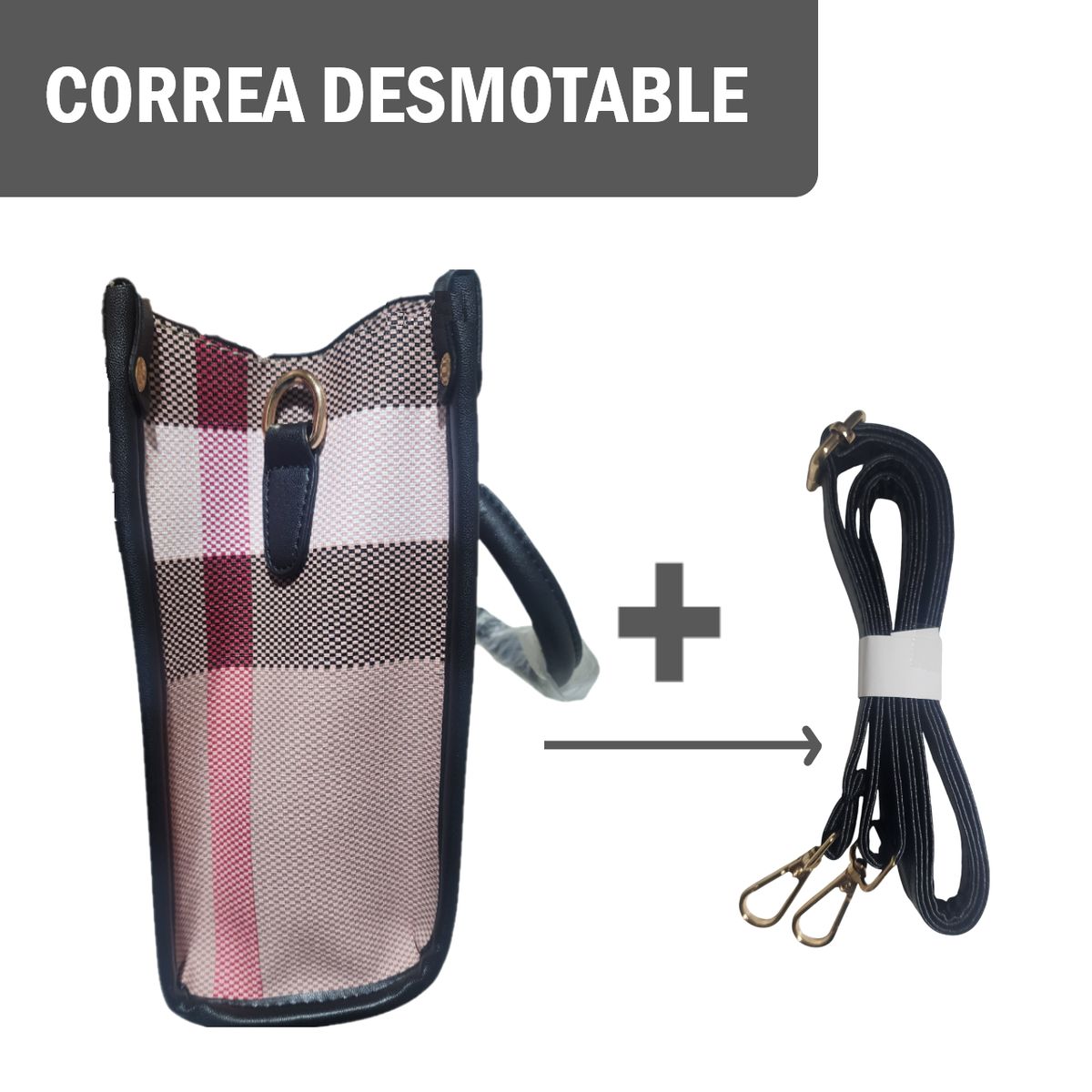 GENERICO - Bolso Cartera de Mano con Correa de Hombro Diseño Casual Elegante