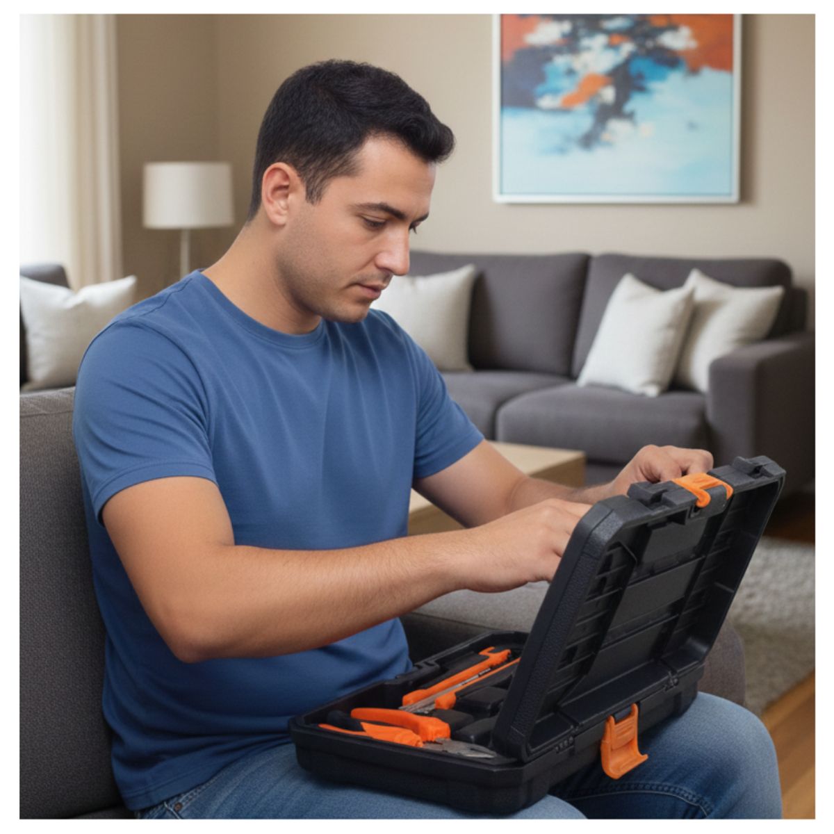 GENERICO - KIT DE HERRAMIENTAS DE 7 PIEZAS VARIADOS CON ESTUCHE NEGRO