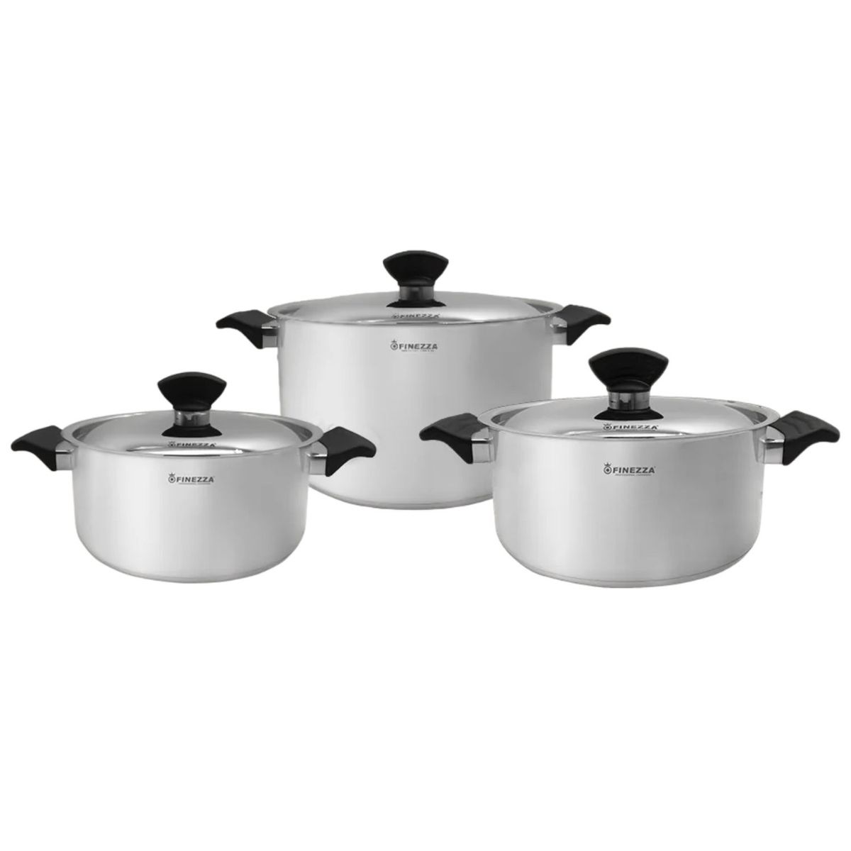 FINEZZA - Juego De Olla Finezza Sofia 6 Piezas Fz-1042TS-1 Acero Inox 18/10