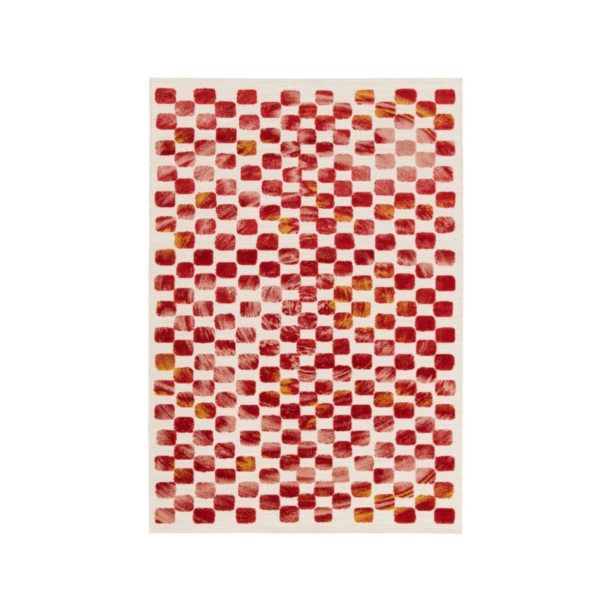 NIHM - Alfombra Niji White And Red 160X230cm