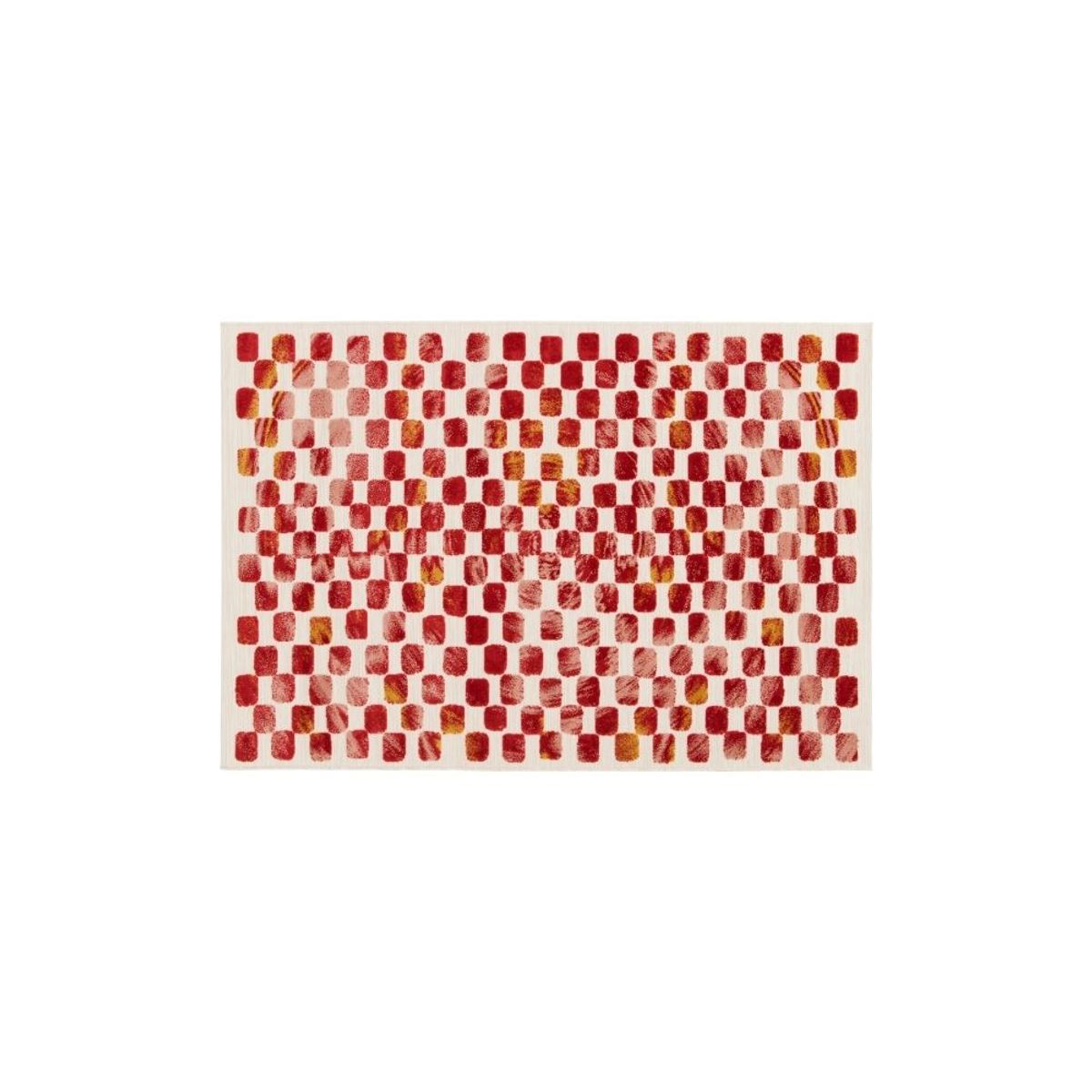 NIHM - Alfombra Niji White And Red 160X230cm