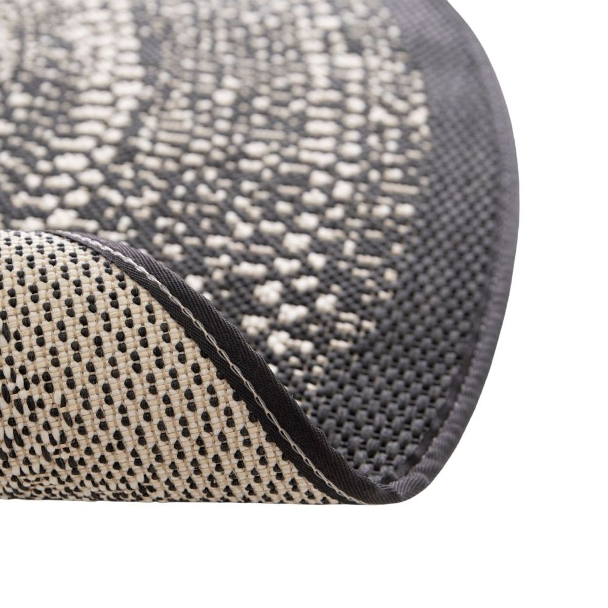 NIHM - Alfombra Soma Black 200cm Diámetro