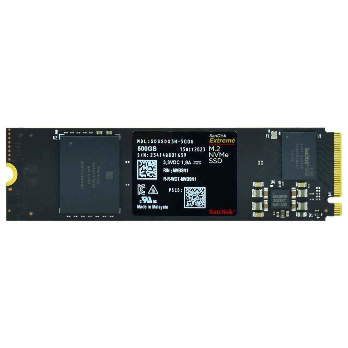 SANDISK - Disco SSD SanDisk Extreme 500GB Interno M2 2280 PCIe 4.0