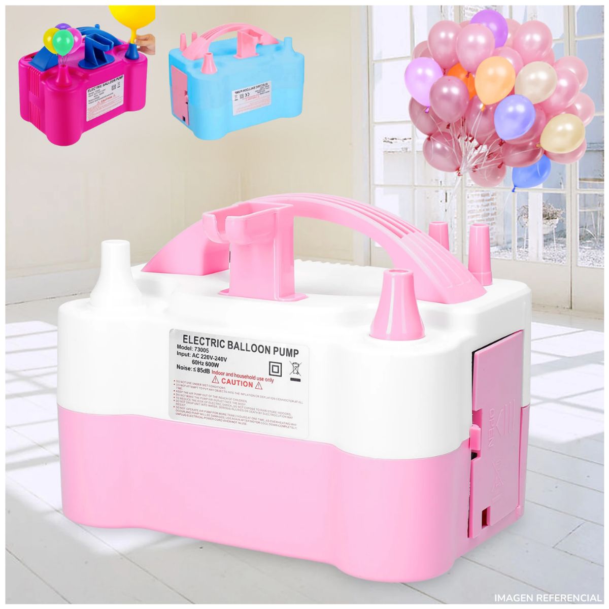 GENERICO - Inflador de globos eléctrico portátil para decoración