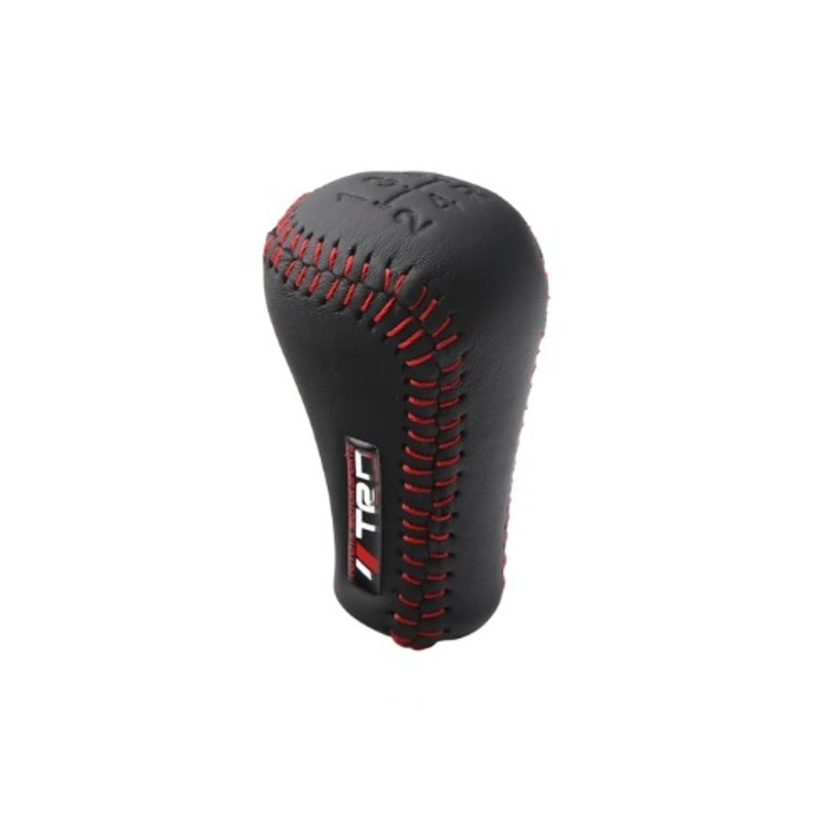 GENERICO - PERILLA PALANCA DE CAMBIO CUERO TRD COSTURA ROJO