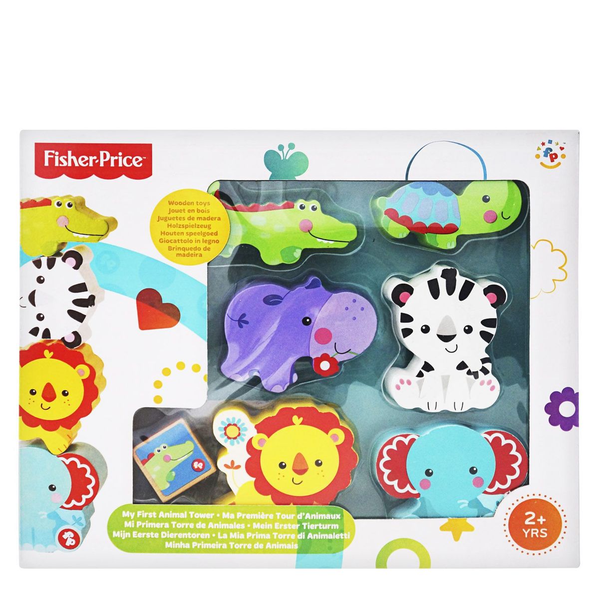 FISHER PRICE - Mi Primera Torre de Animalitos de Madera