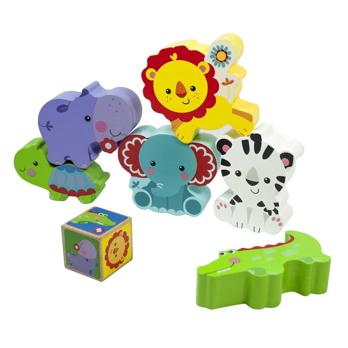 FISHER PRICE - Mi Primera Torre de Animalitos de Madera