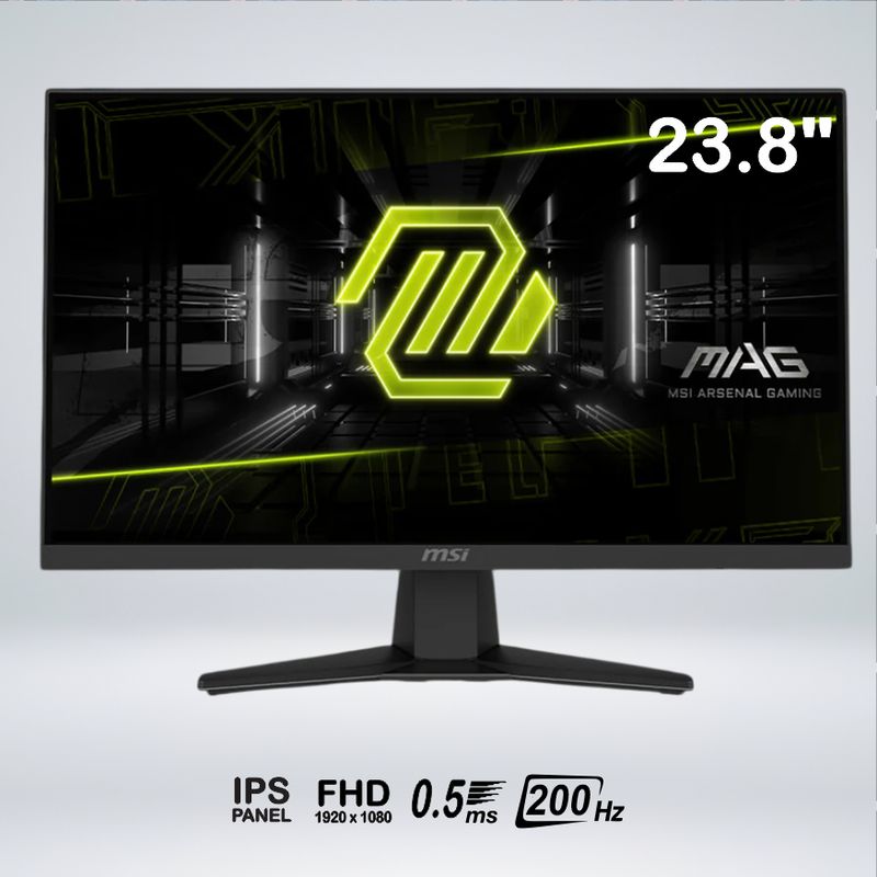 MSI - MONITOR MAG 244F FULLHD 23.8 "RAPID IPS 200hz 0.5ms HDRready AI VISION