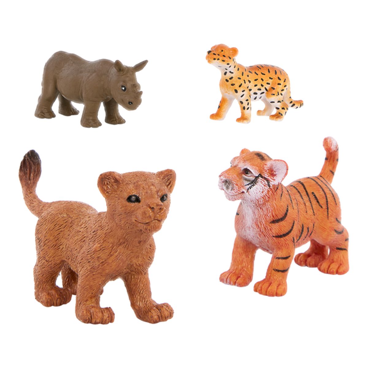 TERRA - Set 8 mini animales salvajes bebé tubo
