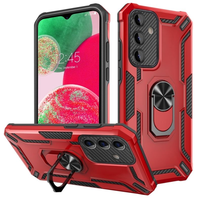 GENERICO - Funda para Xiaomi Poco F6 Pro Holder Parante + Anillo Rojo
