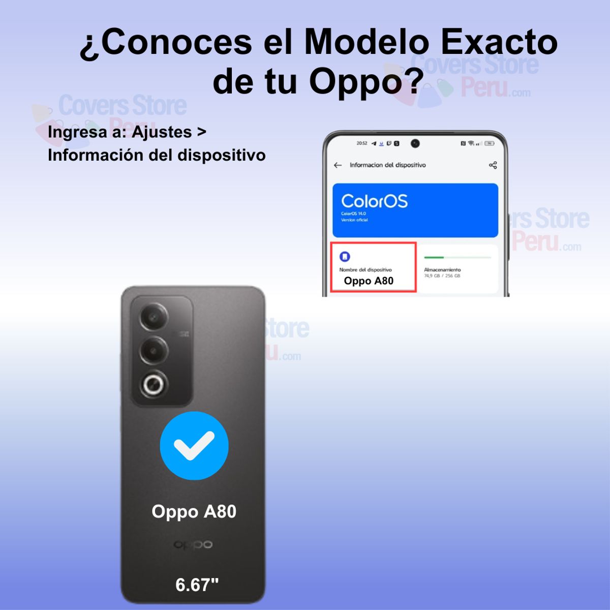 GENERICO - Funda para Oppo A80 Holder Parante + Anillo Azul