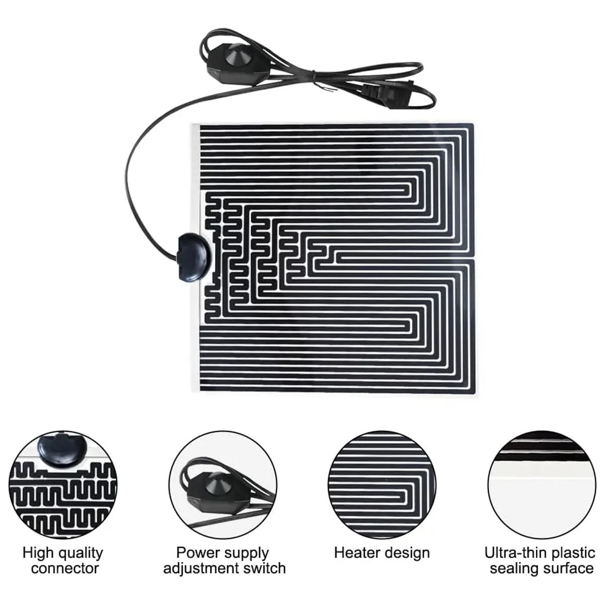 GENERICO - PLACA TÉRMICA DE 28W 220V PARA REPTILES ERIZO HÁMSTER AVES