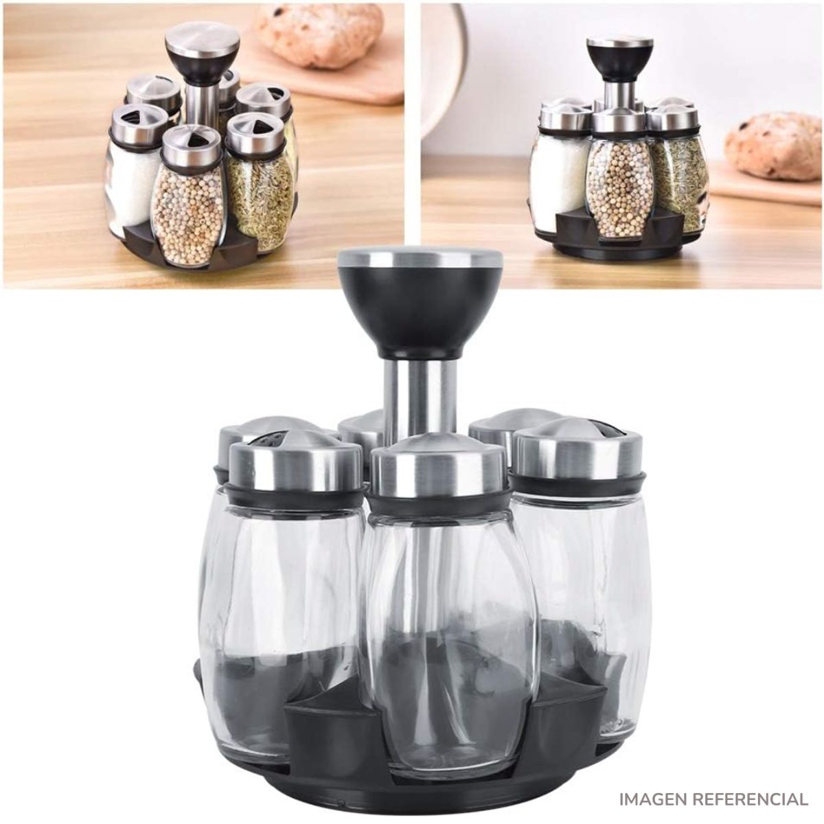 INSPIRA - Set x6 condimenteros especieros giratorio 360°