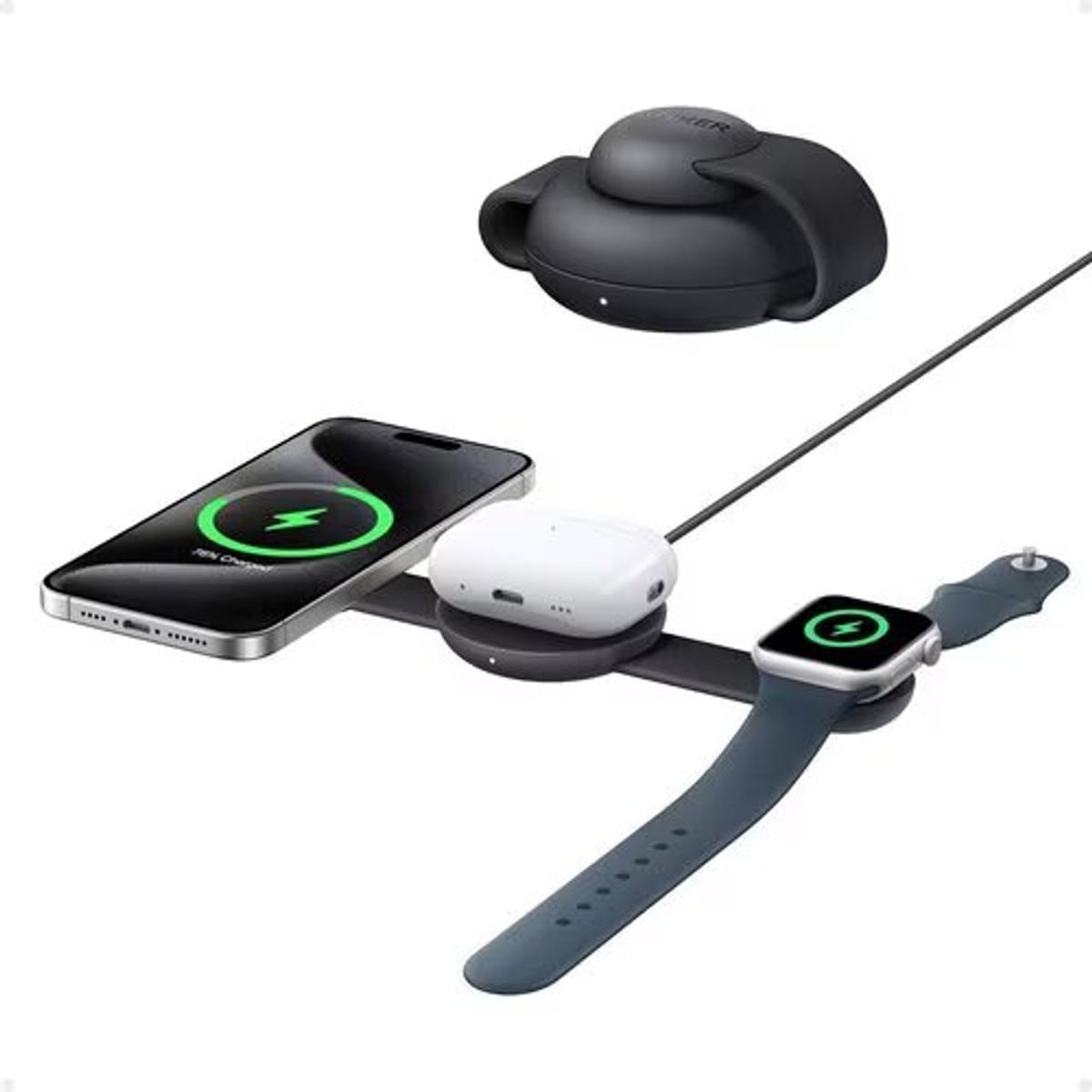 ANKER - Wireless Charging Station 3in1 Cube 30w Cert for Apple