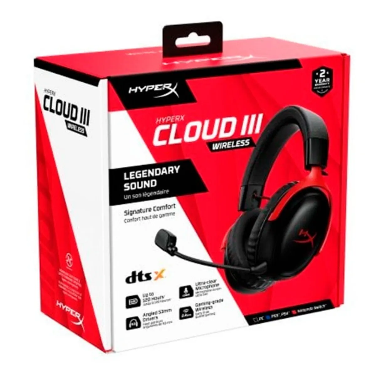 HYPERX CLOUD - Audífono Gamer Wireless Hyperx Cloud III Black Color Negro