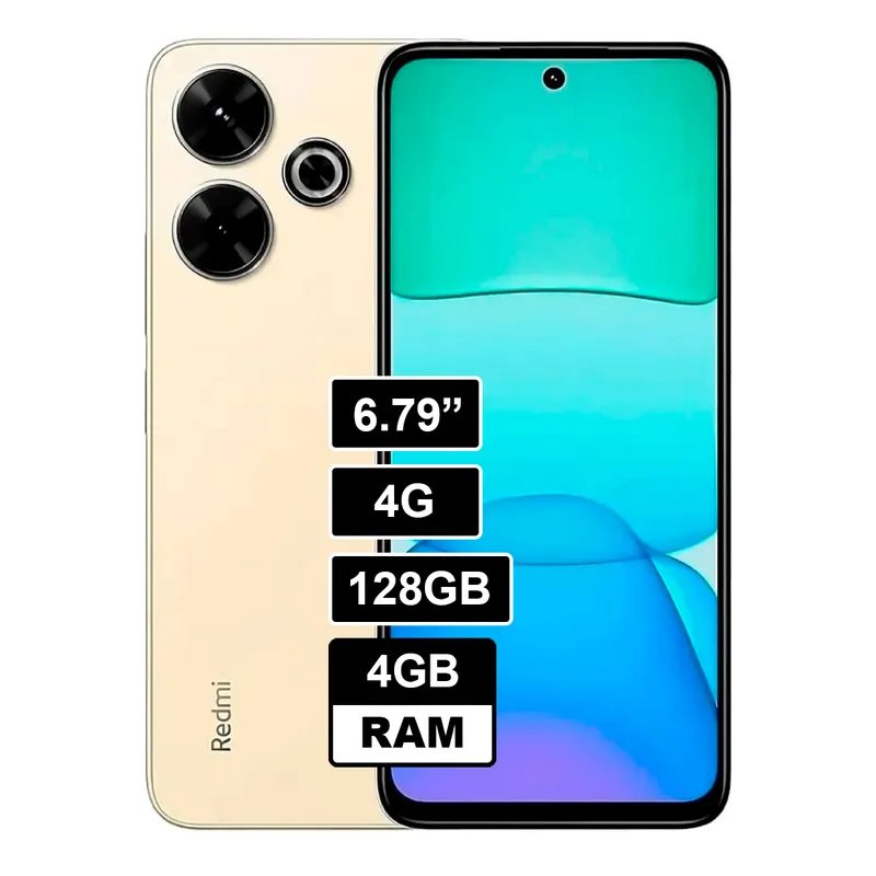 XIAOMI - Celular Redmi 13  128GB, 4GB RAM, GOLD