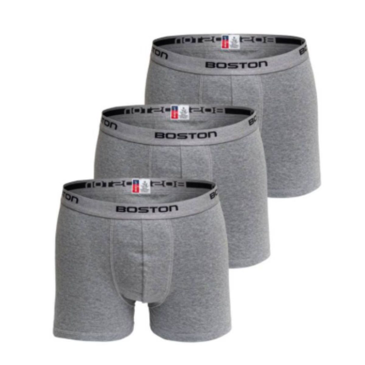 BOSTON - Pack x3 Boxer Boston Hombre Color Gris Talla S