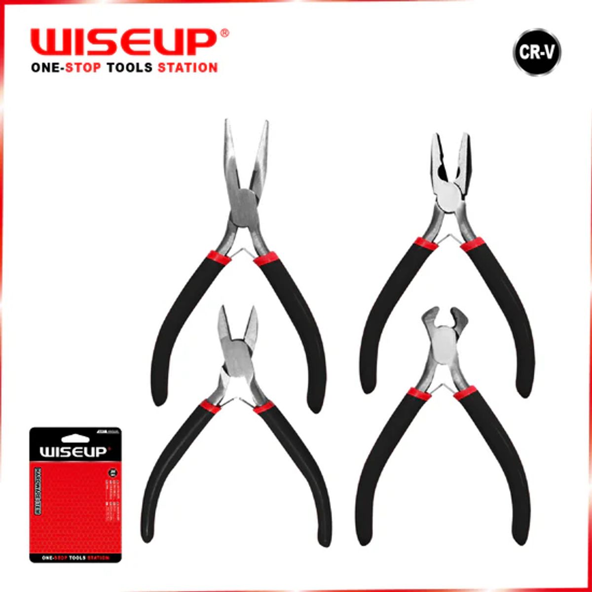 GENERICO - Juego de mini 4 Alicates en marca WISEUP  012005