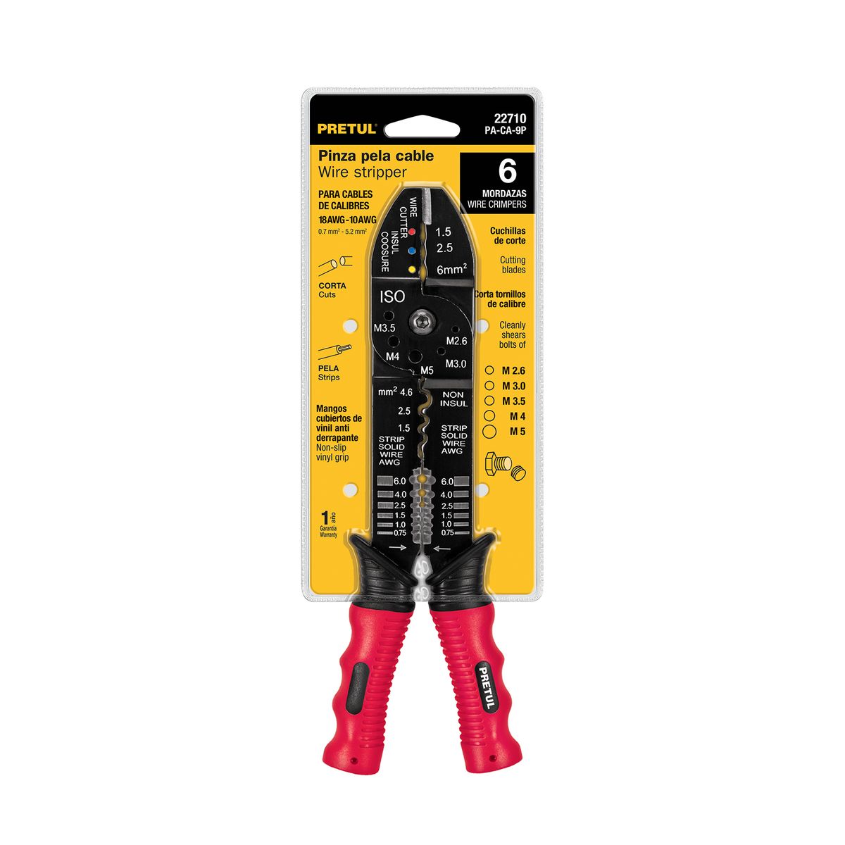 PRETUL - Alicate Pelacable Universal Pretul De 9 Pulgadas - 22710
