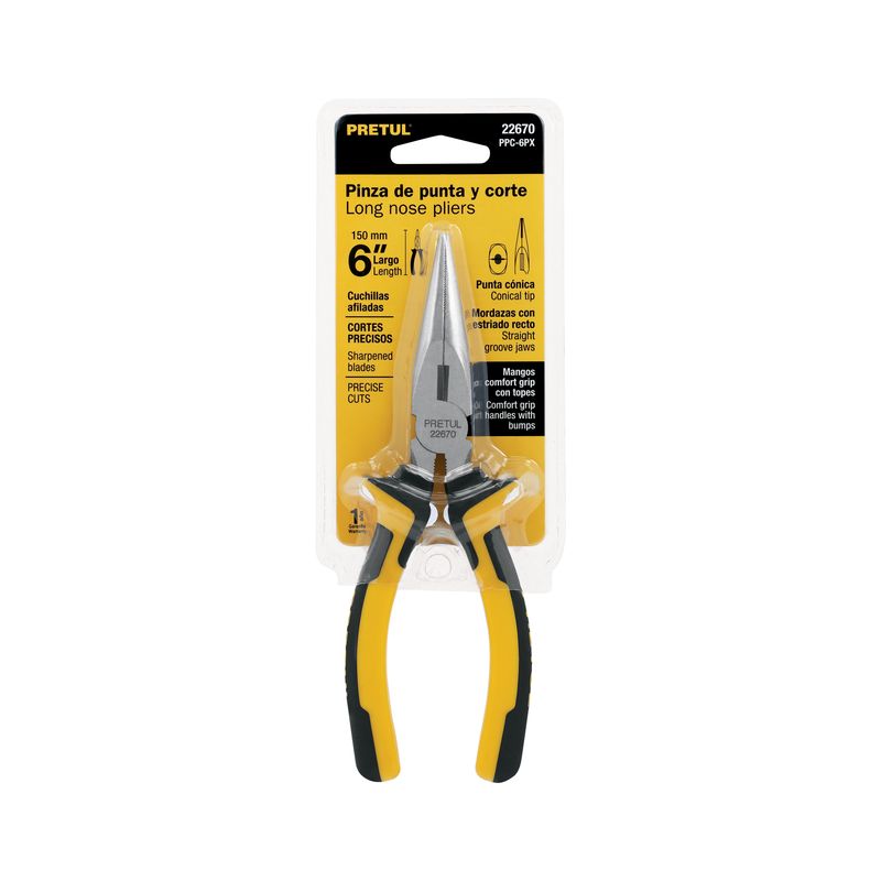 PRETUL - Alicate De Punta Y Corte De 6 Pulgadas Comfort Grip Pretul - 22670
