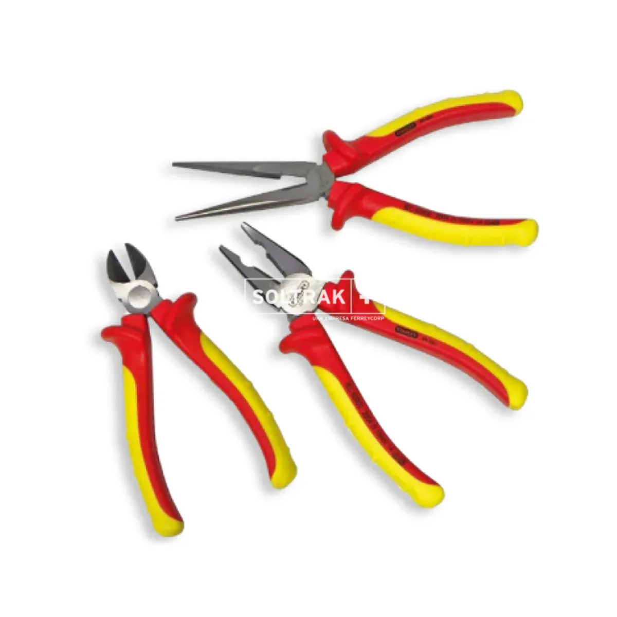 STANLEY - Juego de Alicates Aislados 1000V VDE Maxsteel™ 3 piezas Stanley - 84-011