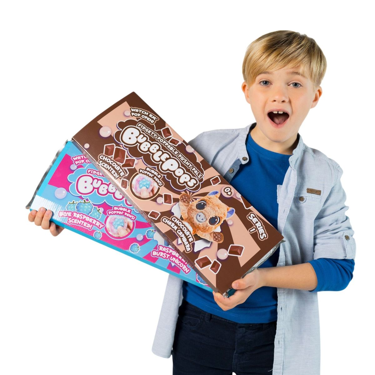 BOING TOYS - Peluche Bubble Pops Raspberry Burst Unicorn Grande - 45 cm