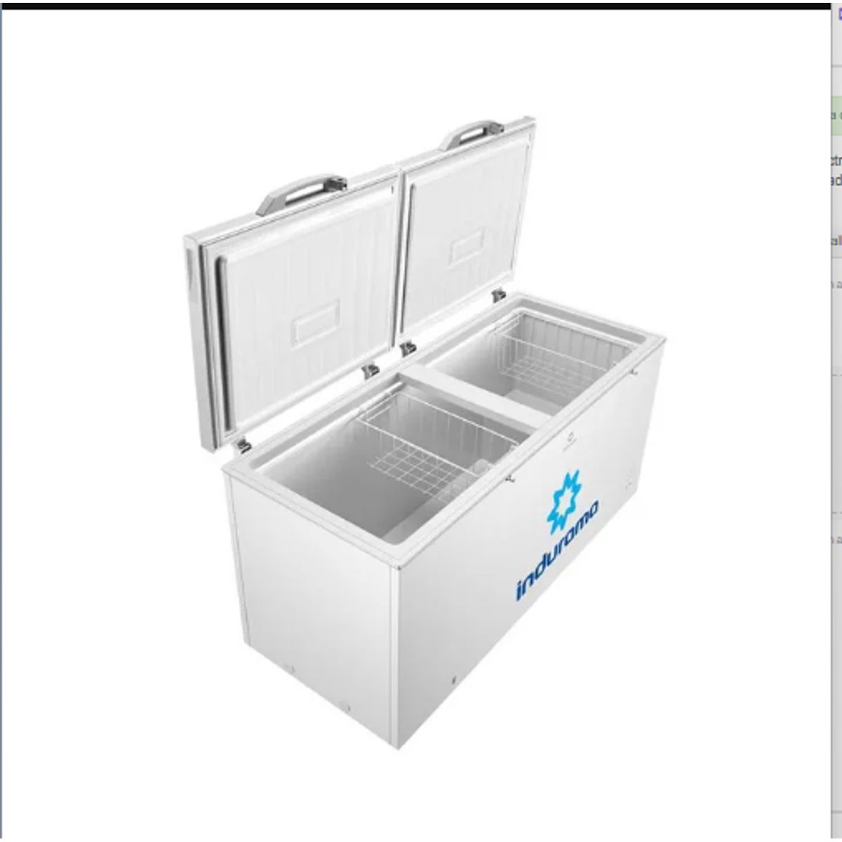 INDURAMA - Congeladora Horizontal 2 puertas 420L CI 420 BL