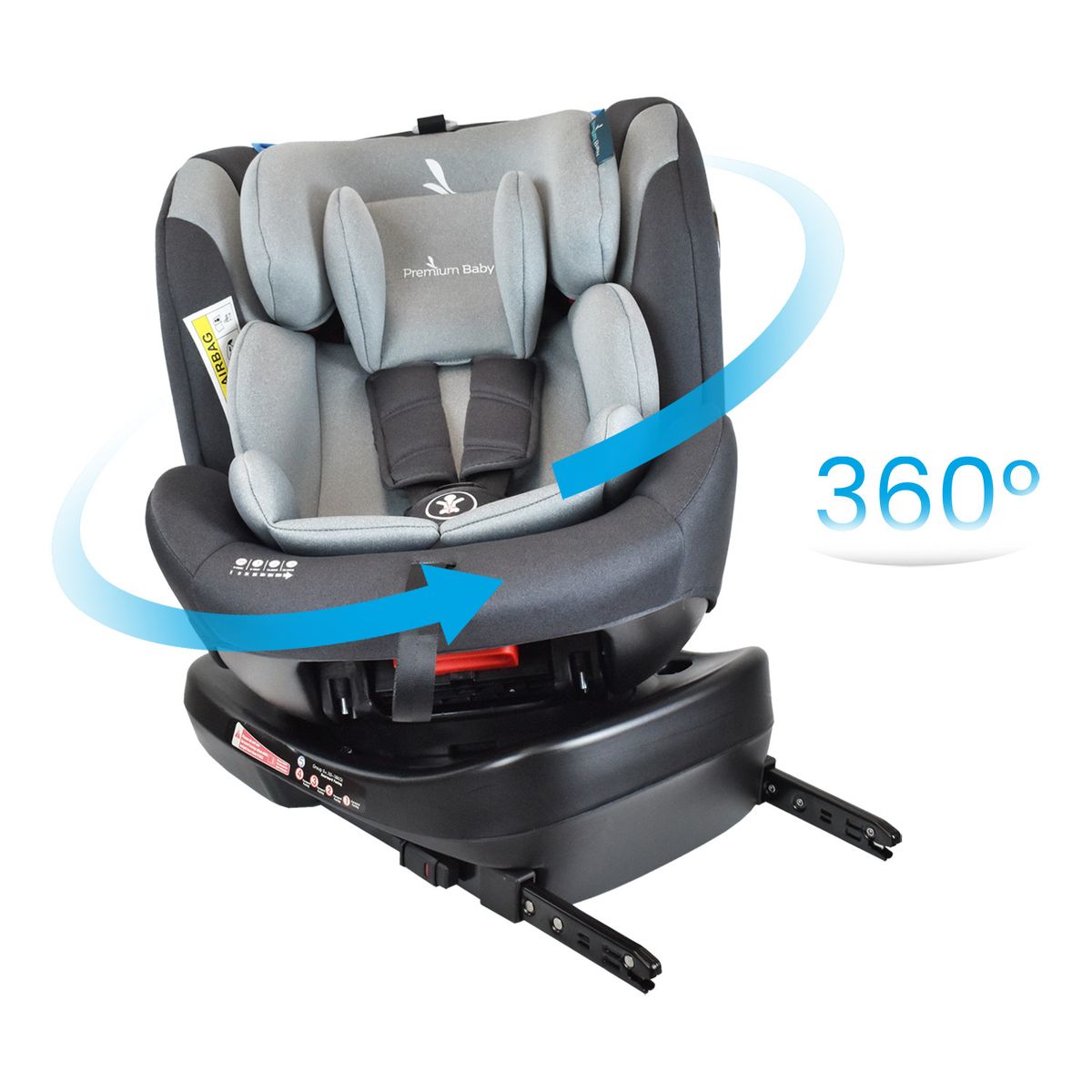 PREMIUM BABY - Silla de Auto Bebé Giro 360° Premium baby Winner Gris