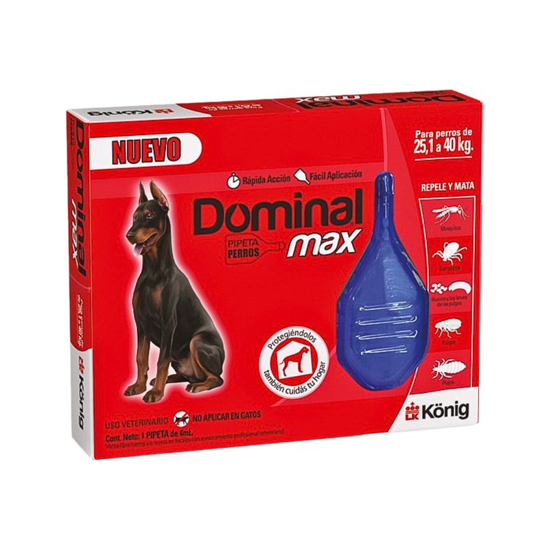 KONIG - ANTIPARASITARIO EXTERNO PIPETA DOMINAL MAX PERROS 25-40 KG