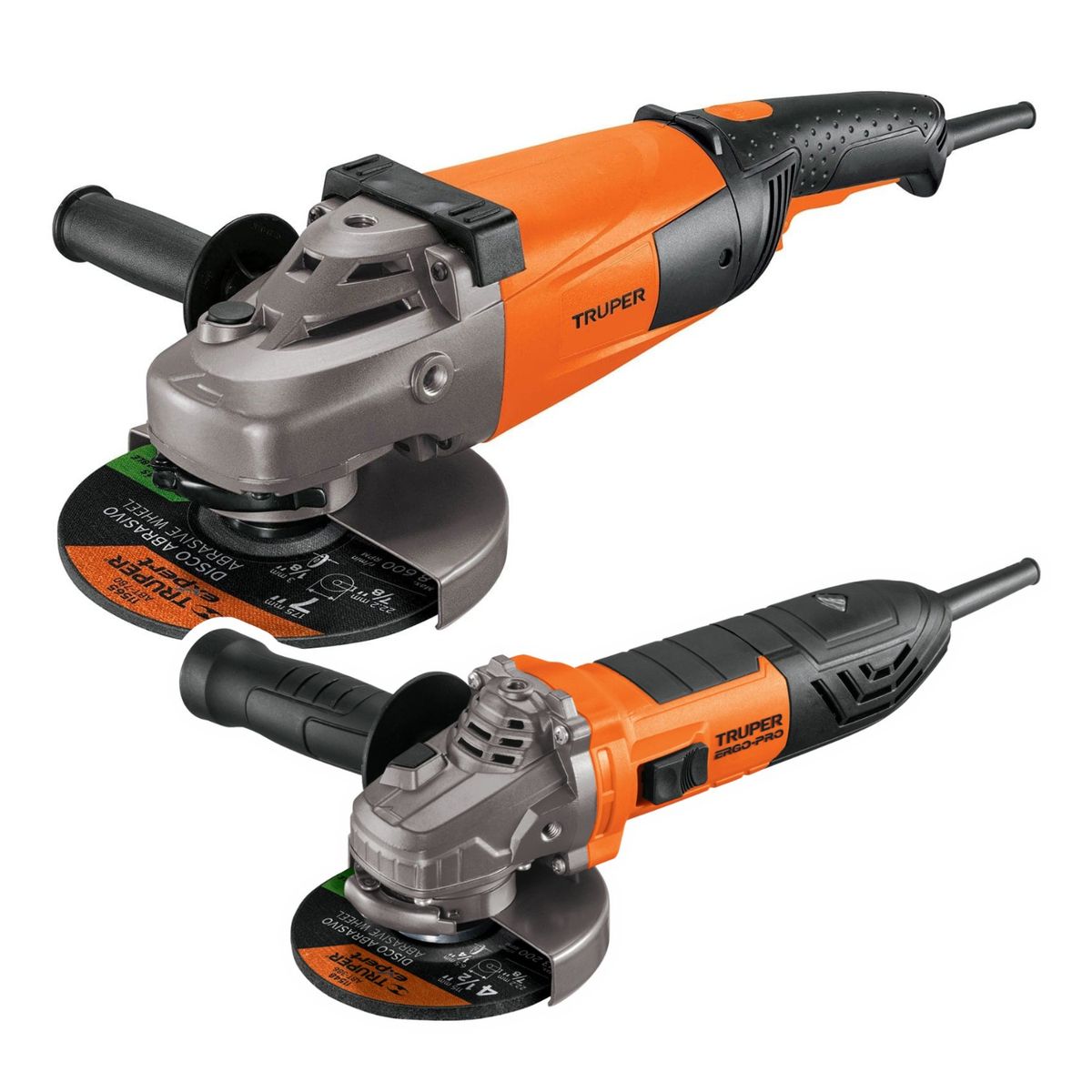 TRUPER - Combo Amoladora 7 2100w + Amoladora 4½ 850w Truper