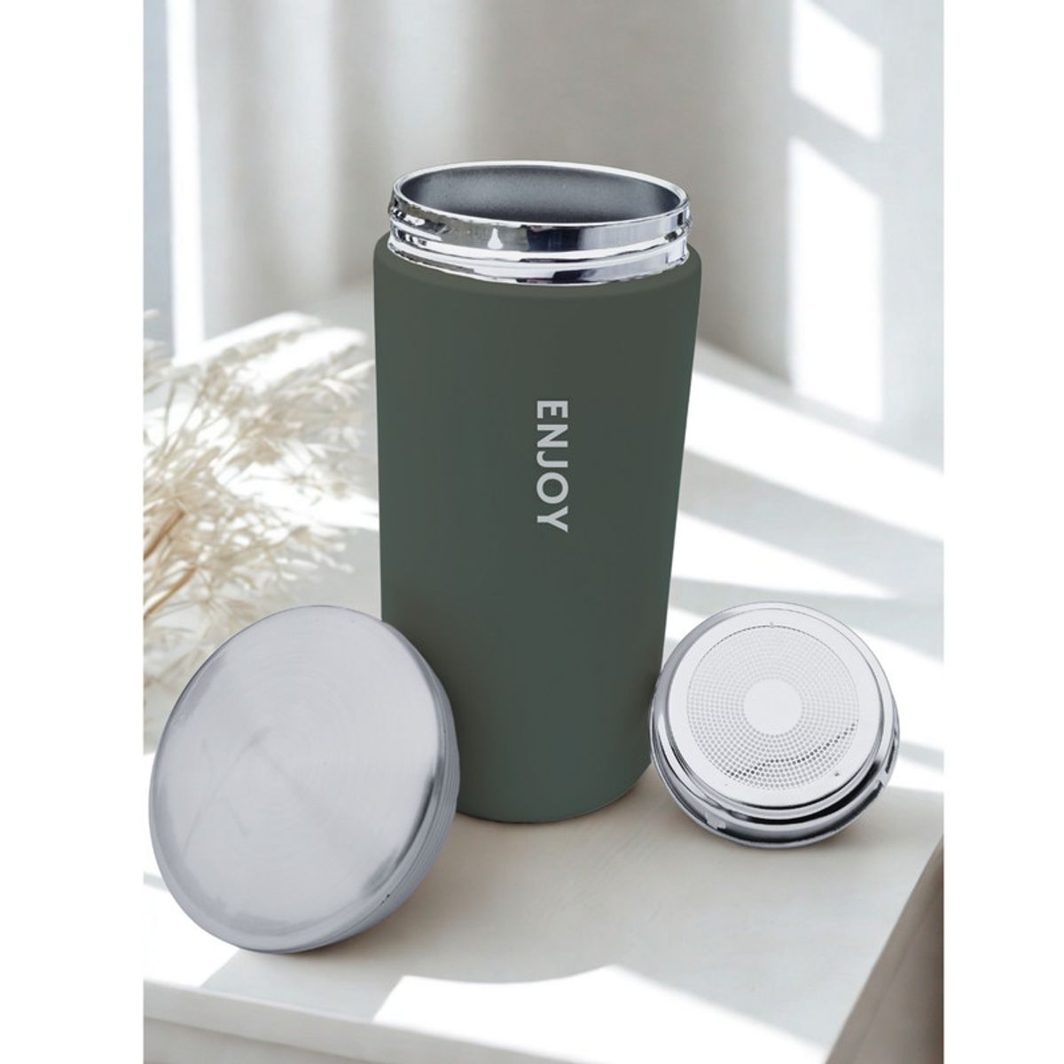 PENTHA - Vaso Térmico para Café Termo de Acero Inoxidable 300ML Verde