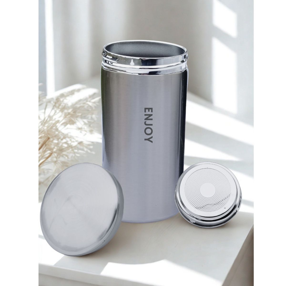 PENTHA - Vaso Térmico para Café Termo de Acero Inoxidable 300ML Plateado