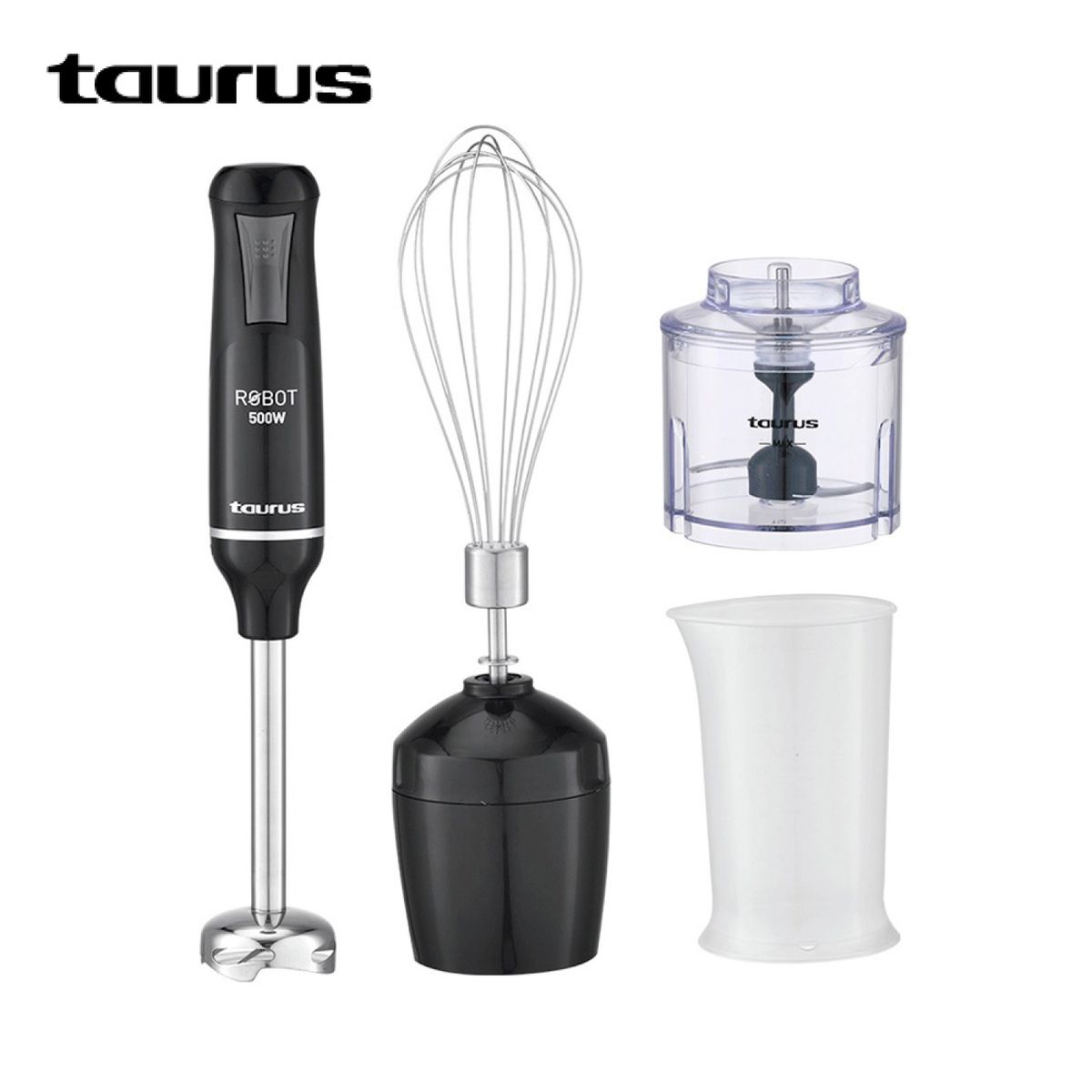 TAURUS - Batidora de Inmersion Taurus Robot 500 Plus Inox II Negro
