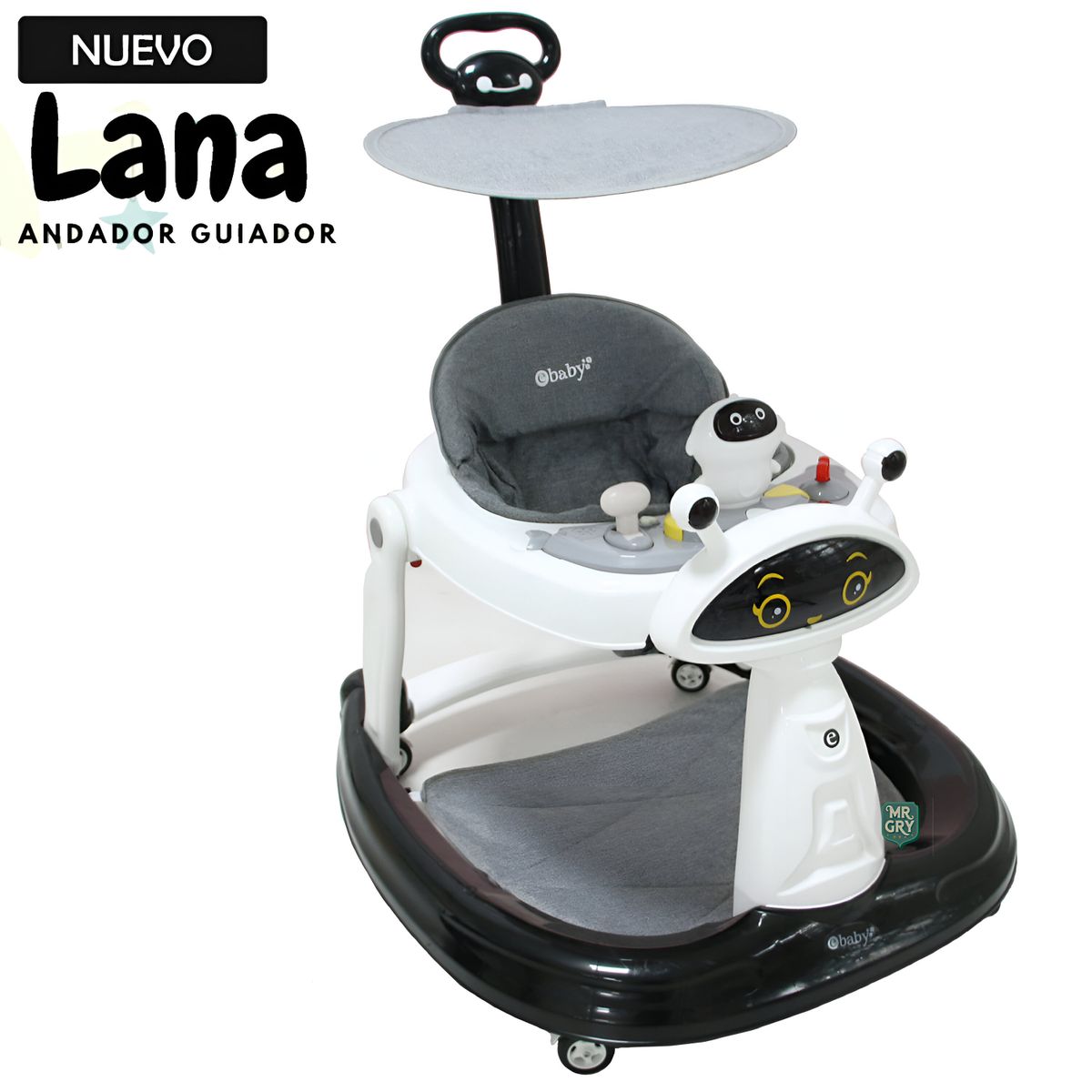 EBABY - Andador Guiador para Bebe Lana Negro