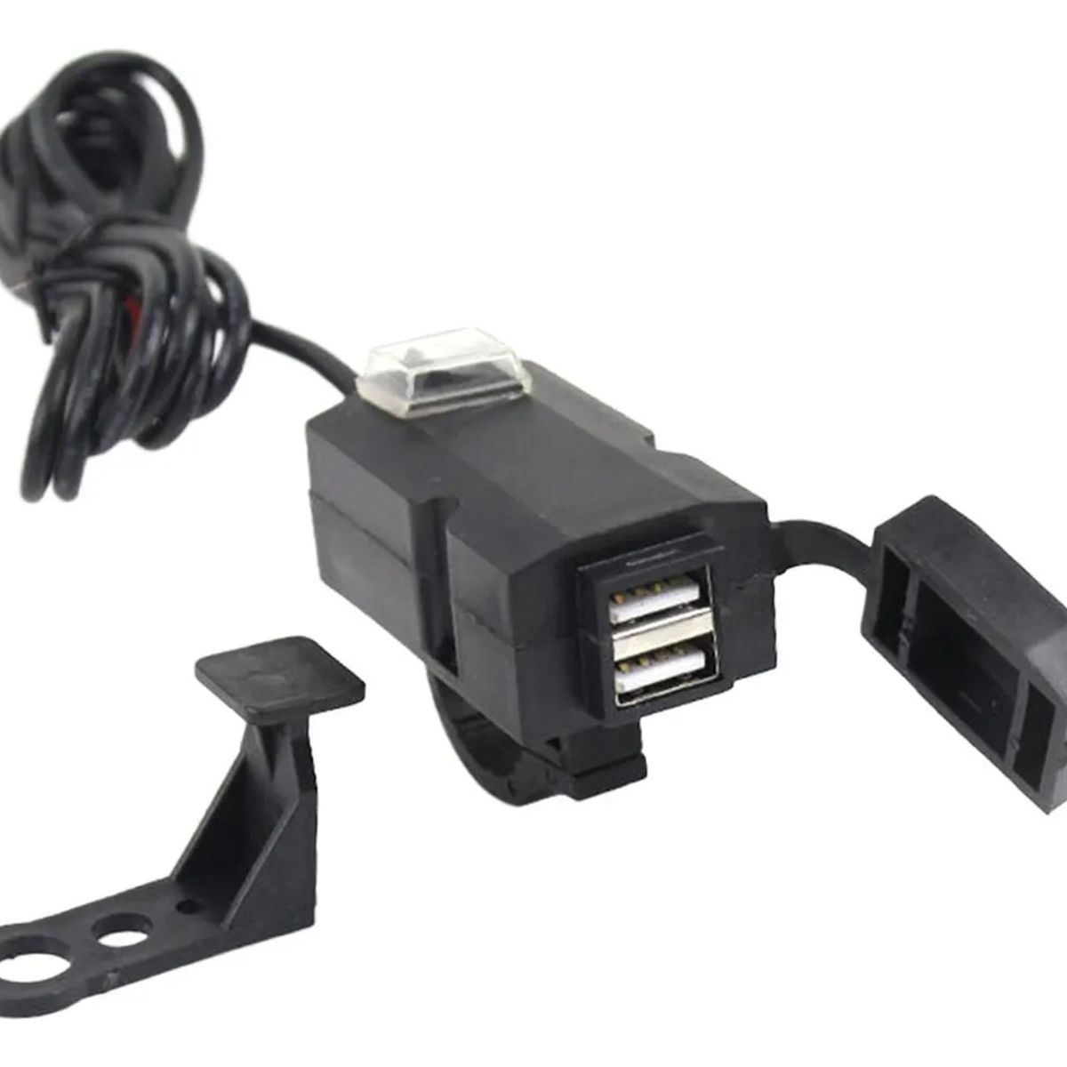 GENERICO - CARGADOR PARA MOTO DOBLE ENTRADA USB CARGA SUPER RAPIDA