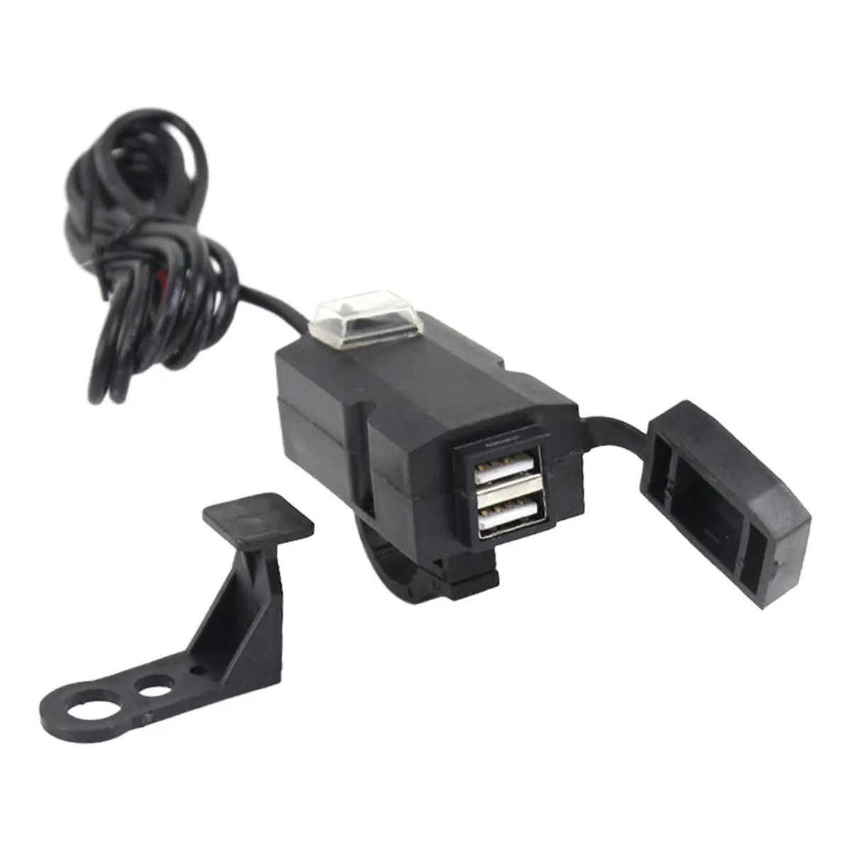 GENERICO - CARGADOR PARA MOTO DOBLE ENTRADA USB CARGA SUPER RAPIDA